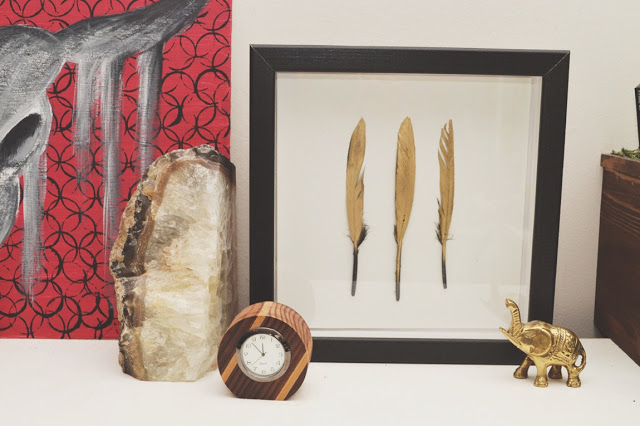 gilded feather art